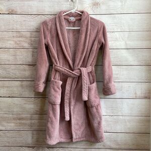 PJ SALVAGE FLEECE ROBE IN DUSTY PINK‎